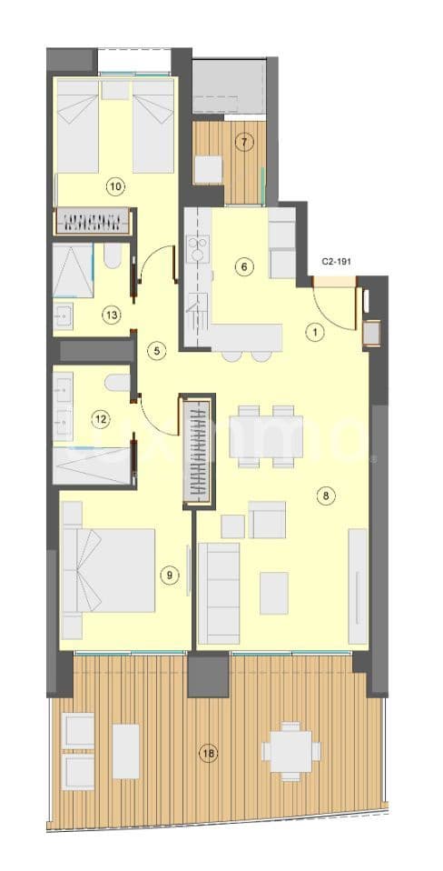 2 sovrum Lägenhet till salu i Benidorm med pool garage - 825 000 € (Ref: 9304780)