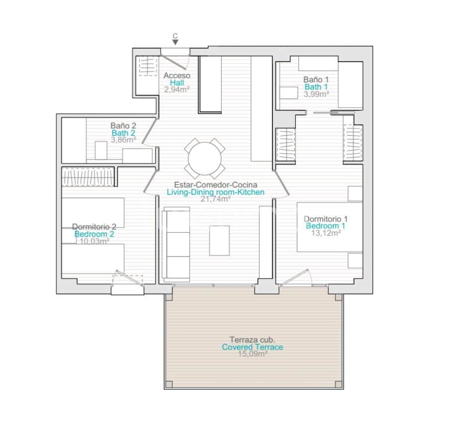 2 bedroom Apartment for sale in El Vergel / Verger with pool garage - € 307,000 (Ref: 9304823)