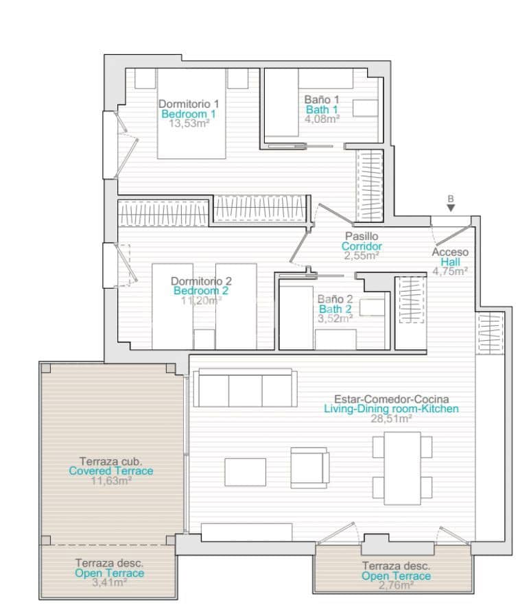 2 bedroom Apartment for sale in El Vergel / Verger with pool garage - € 337,000 (Ref: 9374399)