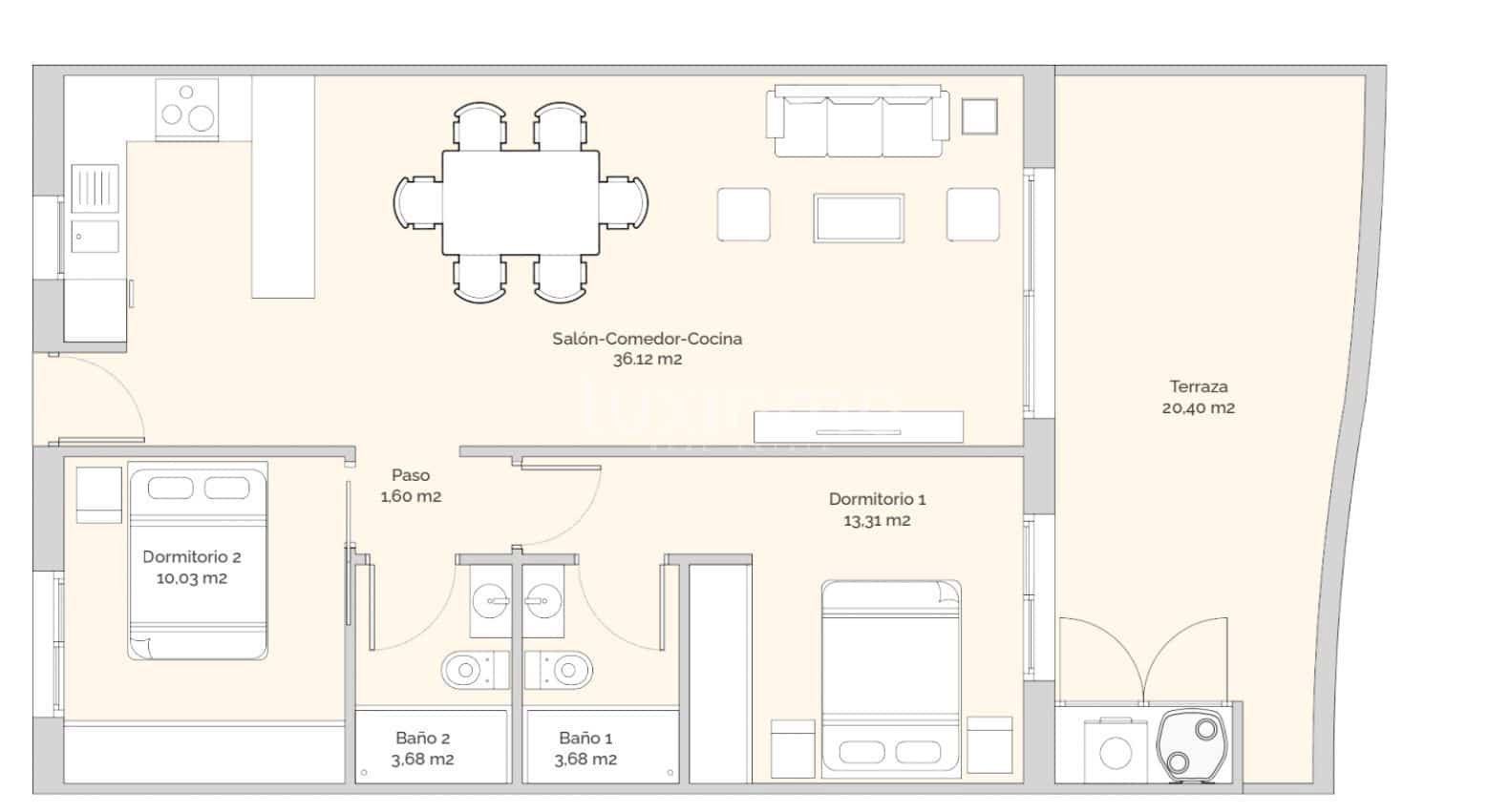 2 soverom Leilighet til salgs i Finestrat med svømmebasseng garasje - € 319 900 (Ref: 9386410)