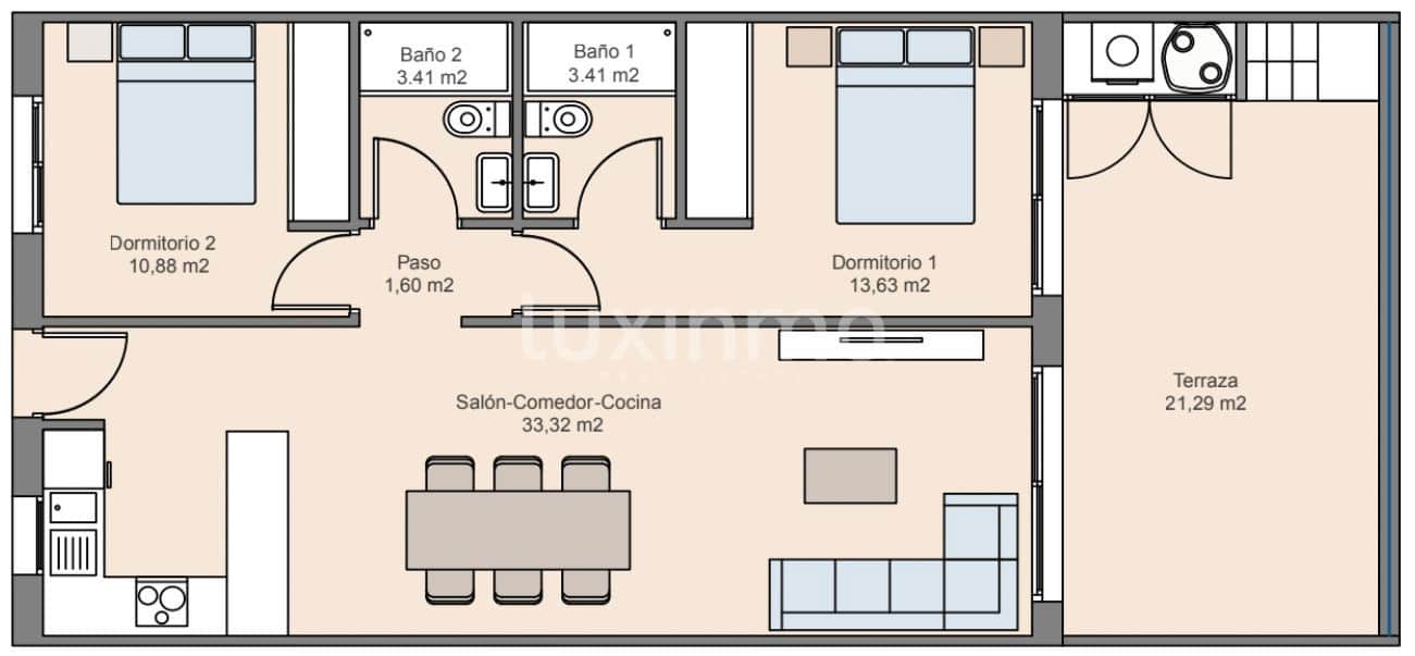 2 soverom Penthouse til salgs i Finestrat med svømmebasseng garasje - € 319 900 (Ref: 9427877)