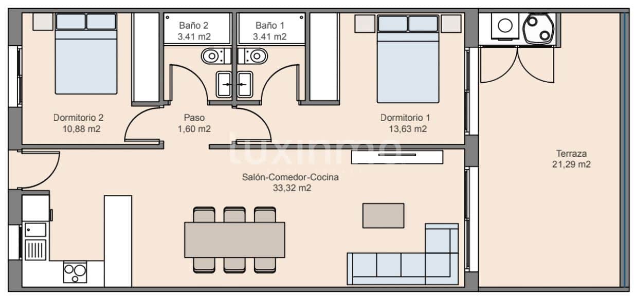 2 soverom Leilighet til salgs i Finestrat med svømmebasseng garasje - € 279 900 (Ref: 9427878)
