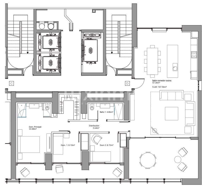 3 sovrum Lägenhet till salu i Benidorm med pool garage - 1 105 000 € (Ref: 9435092)