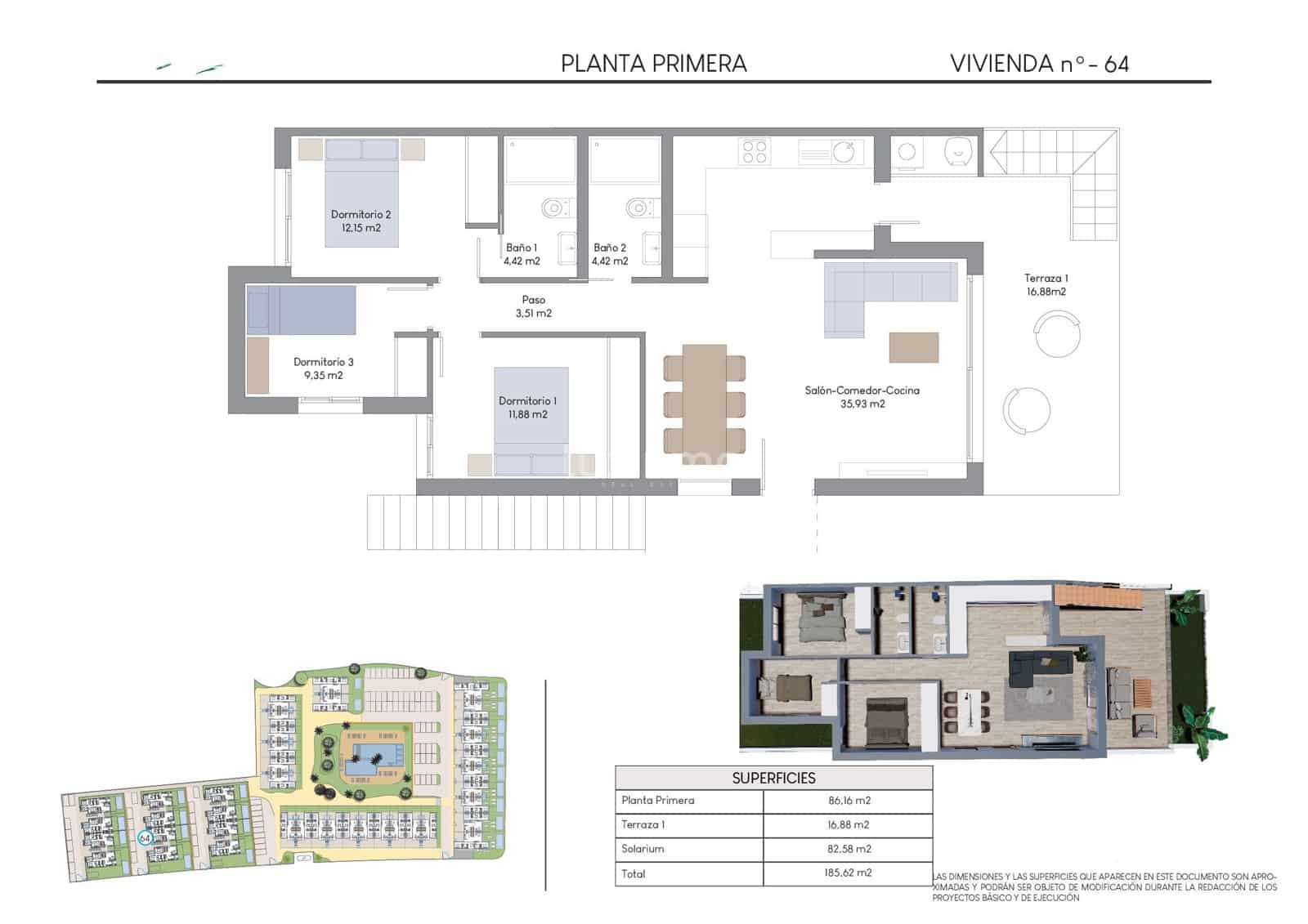 Apartamento de 2 habitaciones en Finestrat en venta con piscina - 379.900 € (Ref: 9467996)