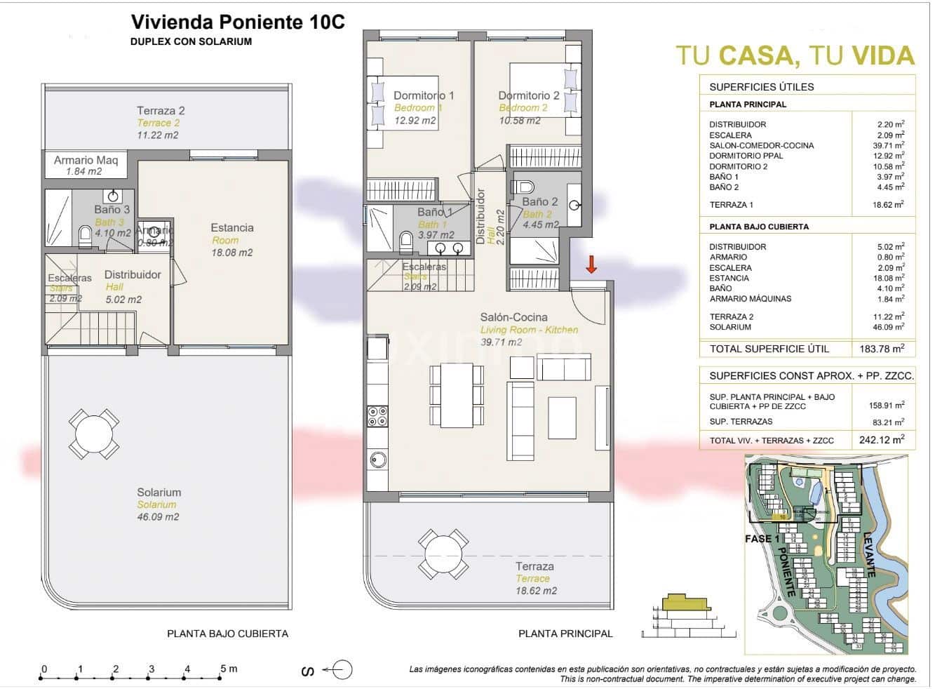 2 bedroom Penthouse for sale in Finestrat with pool - € 590,000 (Ref: 9471092)