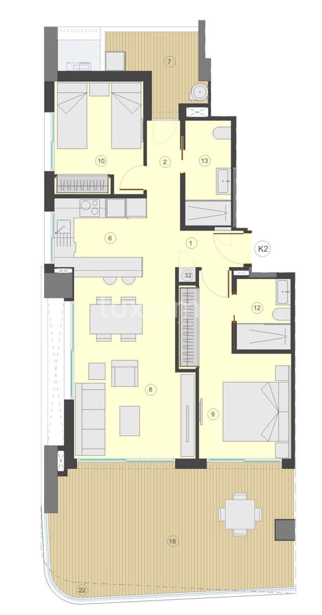 2 soverom Leilighet til salgs i Calpe / Calp med svømmebasseng garasje - € 533 000 (Ref: 9471962)