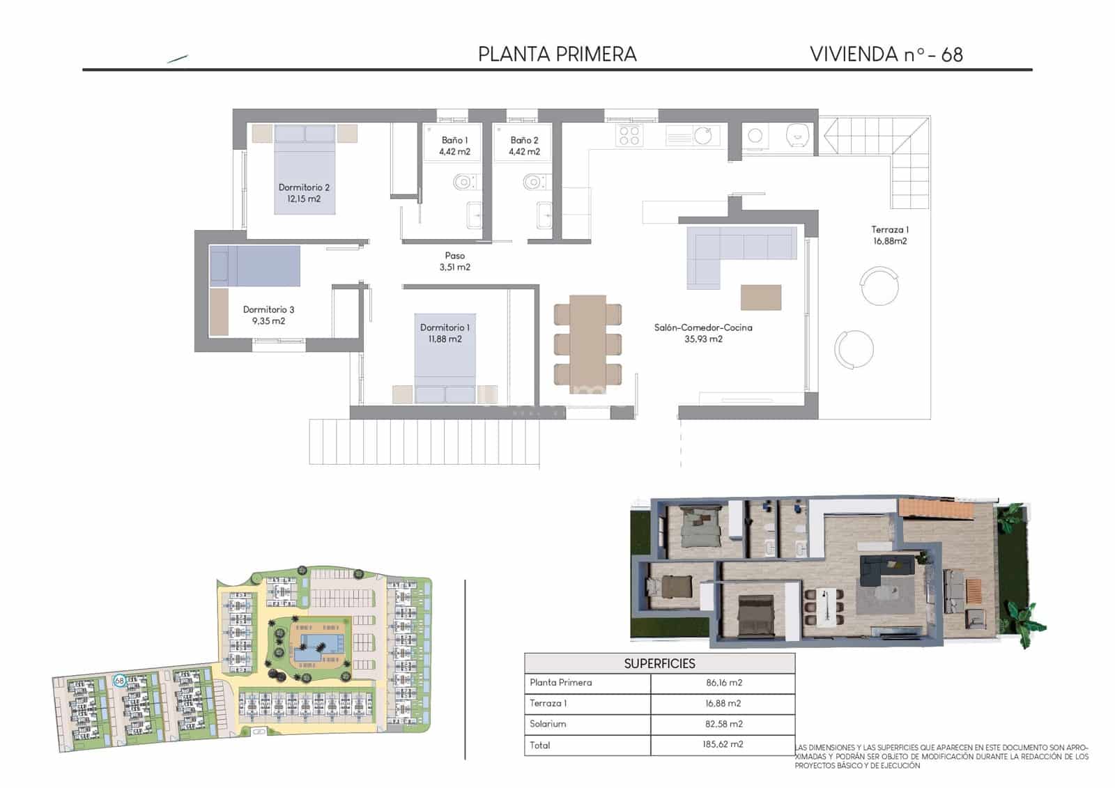 3 soverom Leilighet til salgs i Finestrat med svømmebasseng - € 399 900 (Ref: 9475101)