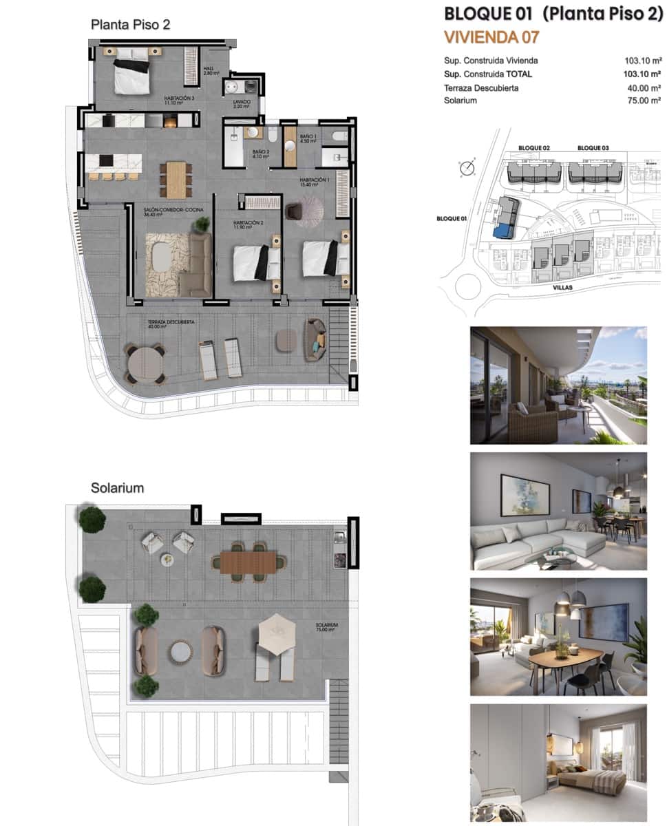 3 soverom Penthouse til salgs i Finestrat med svømmebasseng garasje - € 595 000 (Ref: 9525999)