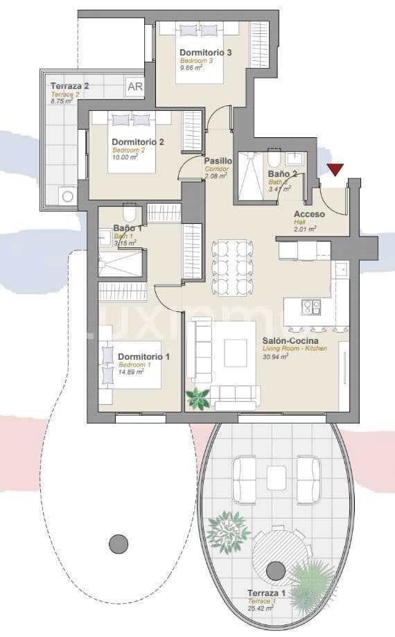 3 camera da letto Appartamento in vendita in Calpe / Calp con piscina garage - 625.000 € (Rif: 9607118)