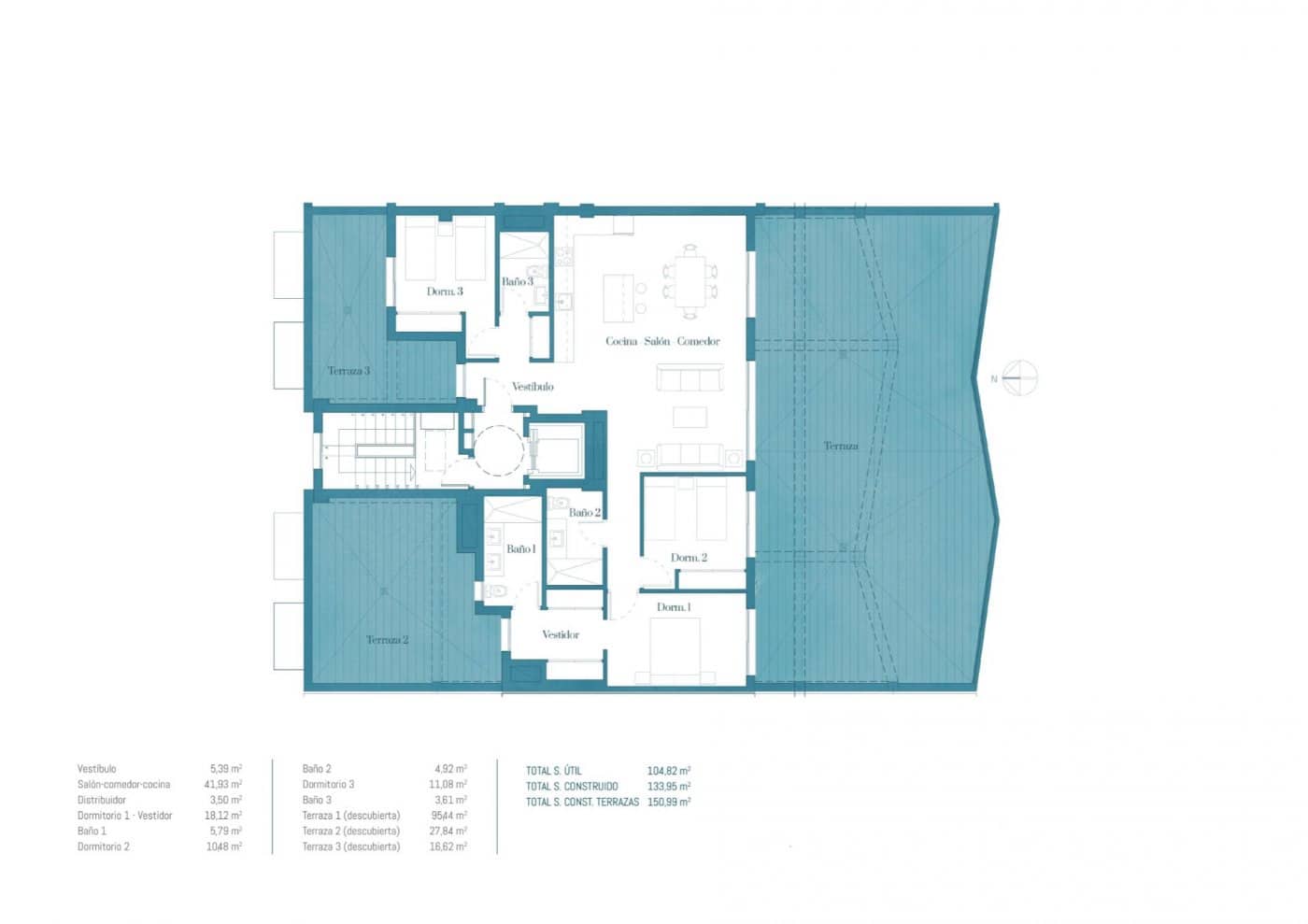 3 soverom Penthouse til salgs i Las Lagunas de Mijas med svømmebasseng garasje - € 700 000 (Ref: 7284323)
