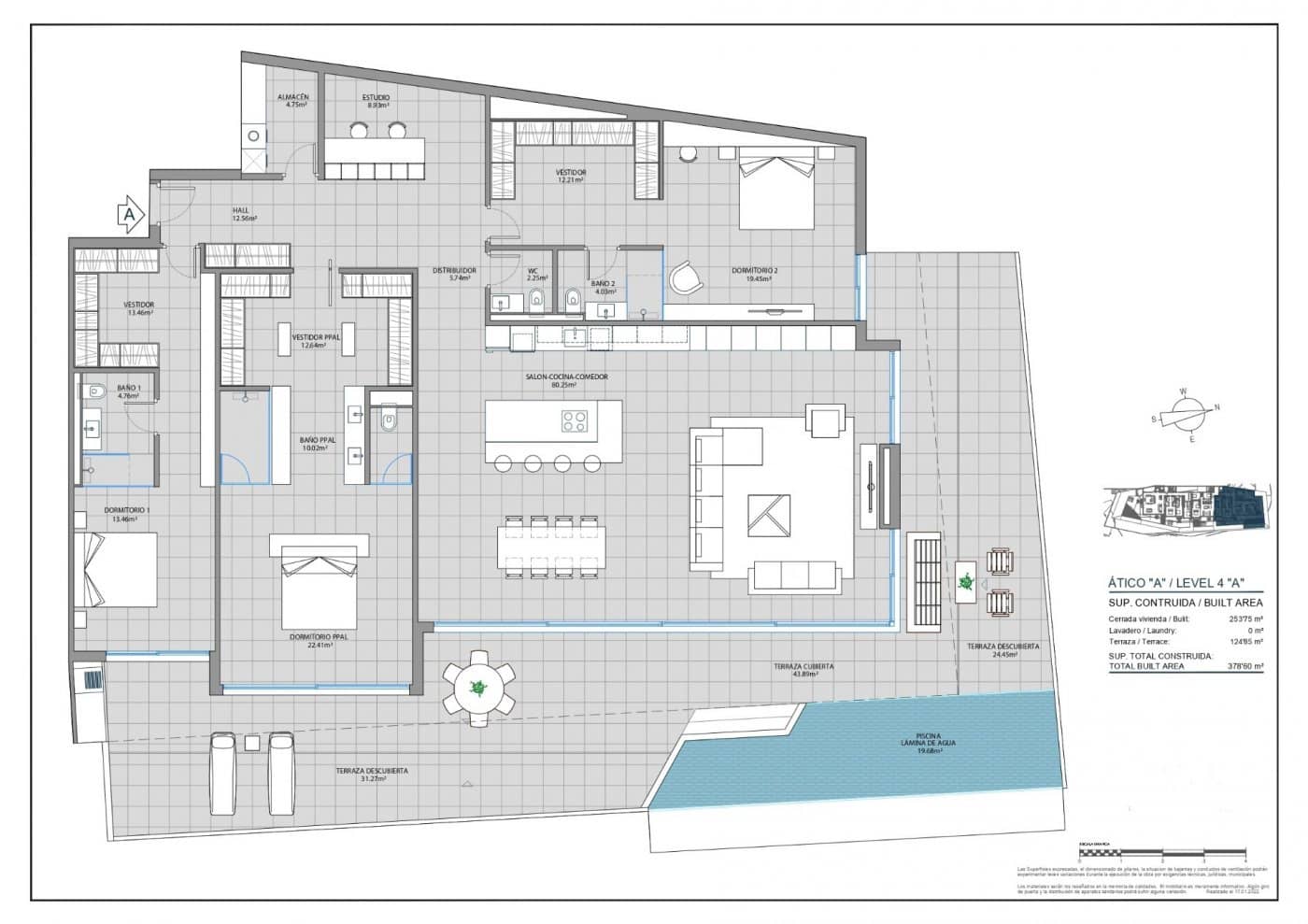 3 slaapkamer Penthouse te koop in Carvajal met zwembad garage - € 2.195.000 (Ref: 7284372)