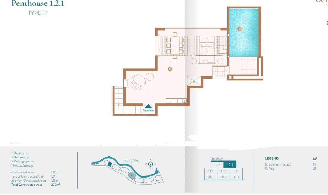 3 bedroom Penthouse for sale in Ojen with pool garage - € 1,485,000 (Ref: 7284381)