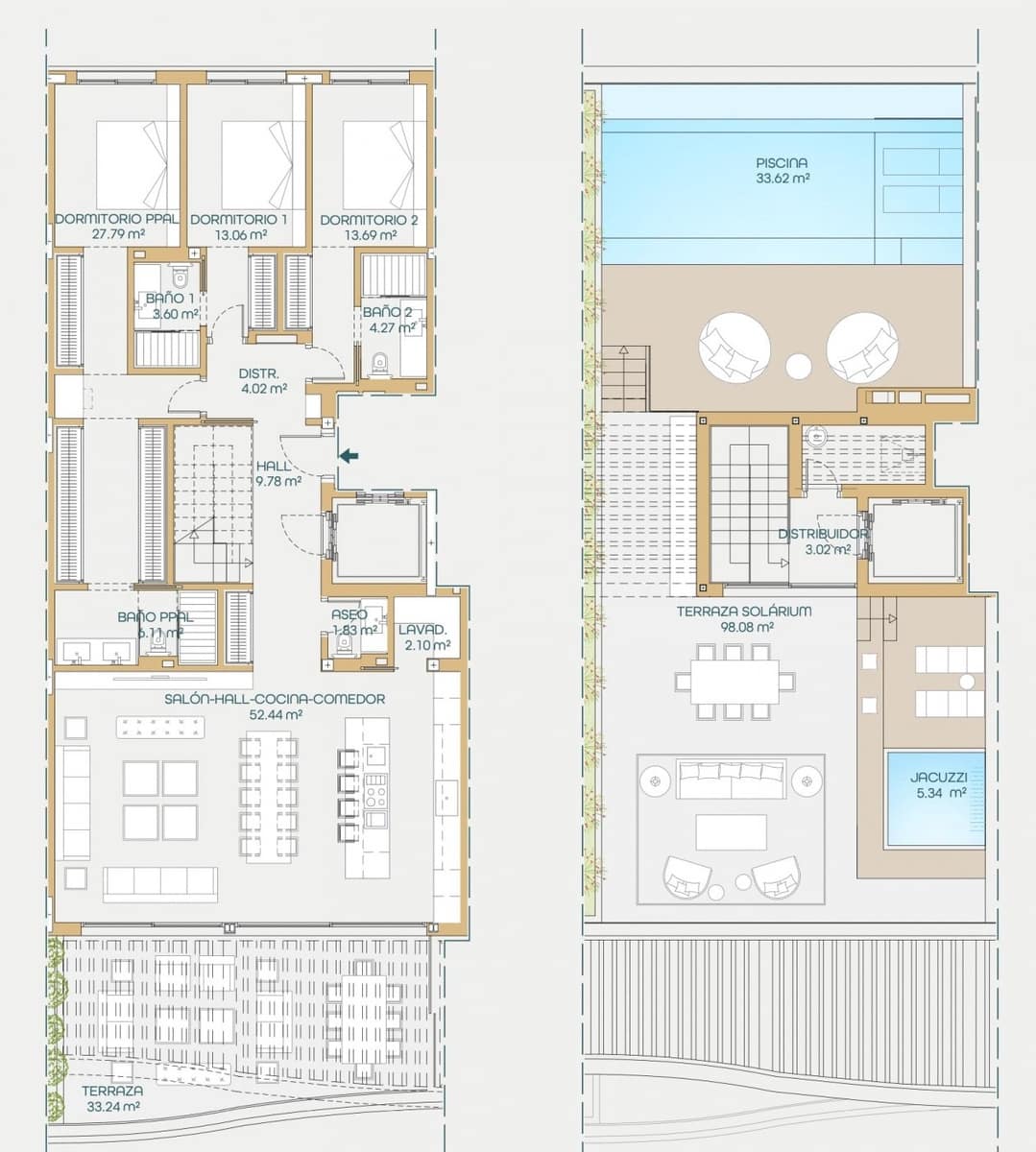 3 soverom Penthouse til salgs i Las Chapas med svømmebasseng garasje - € 2 650 000 (Ref: 7346605)