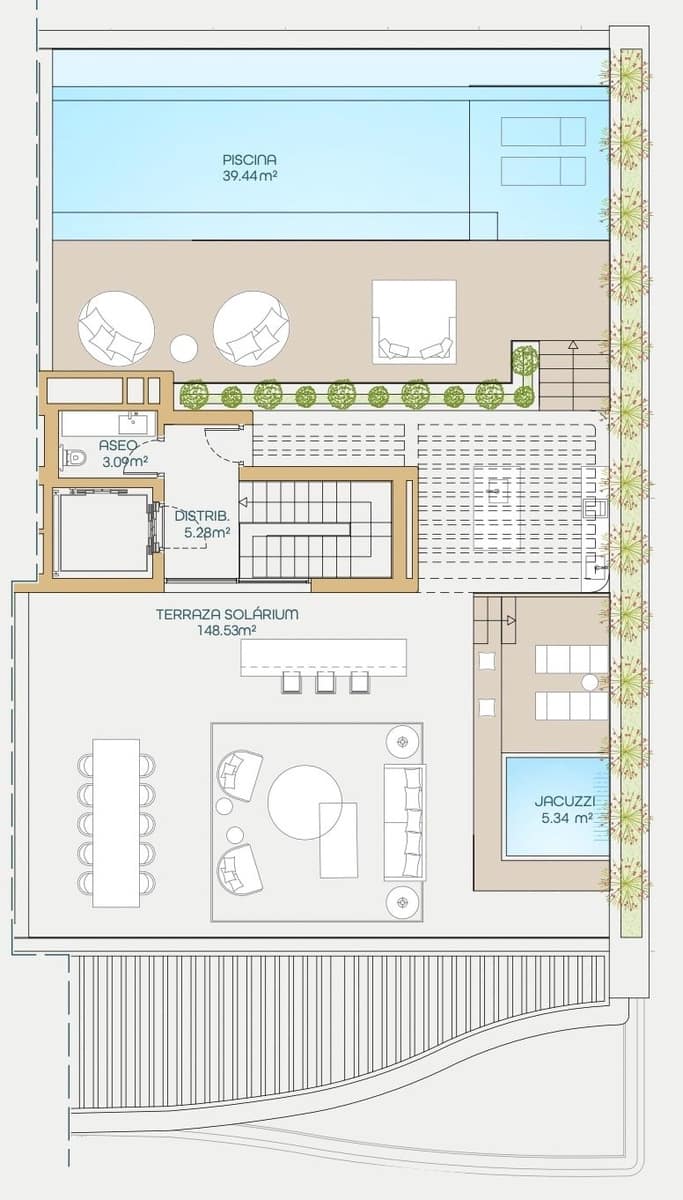 4 soverom Penthouse til salgs i Las Chapas med svømmebasseng garasje - € 4 200 000 (Ref: 7346606)