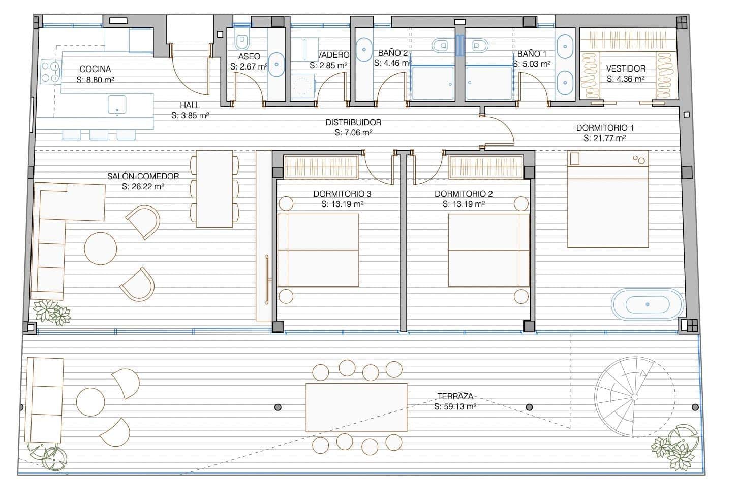 3 chambre Penthouse à vendre à Fuengirola avec piscine garage - 1 450 000 € (Ref: 7425737)