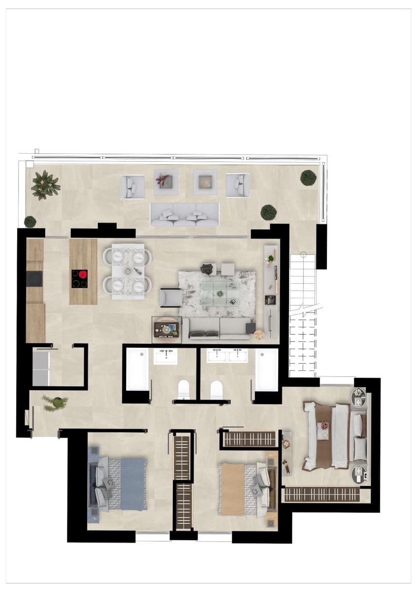 3 sovrum Takvåning till salu i La Cala de Mijas med garage - 530 000 € (Ref: 7465863)