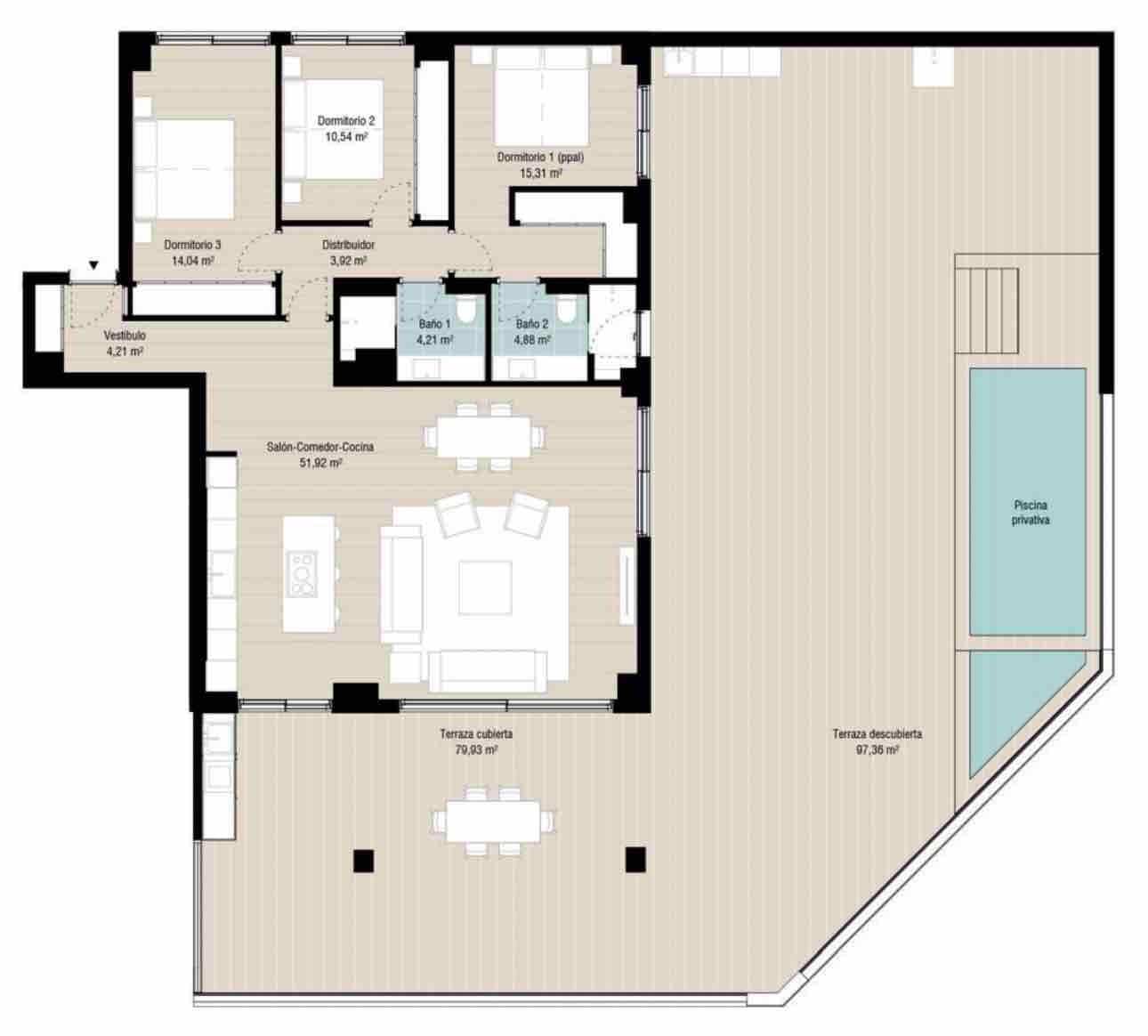 Apartamento de 3 habitaciones en Fuengirola en venta con piscina garaje - 1.126.500 € (Ref: 7501339)