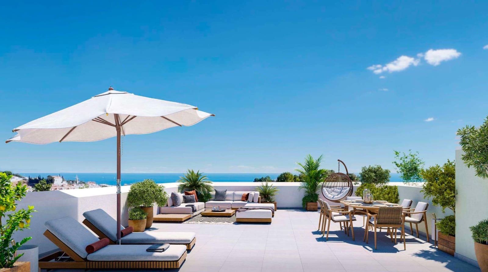 3 sypialnia Penthouse na sprzedaż w Fuengirola z basenem garażem - 549 950 € (Ref: 7502938)