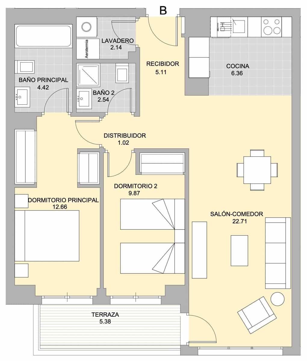2 soveværelse Lejlighed til salg i Malaga by med swimmingpool garage - € 528.000 (Ref: 7828041)