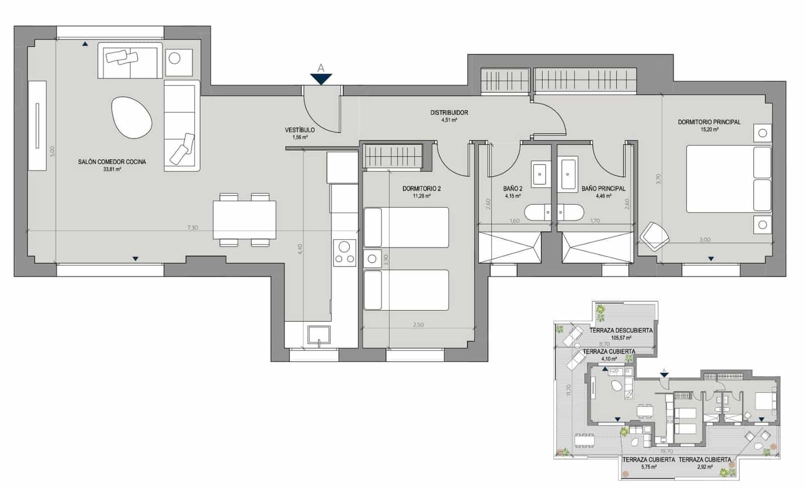 2 soveværelse Penthouse til salg i Manilva med swimmingpool garage - € 392.000 (Ref: 7879017)