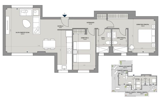 2 chambre Penthouse à vendre à Manilva avec piscine garage - 392 000 € (Ref: 7879017)