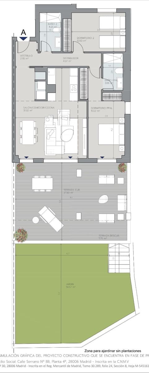 2 soveværelse Lejlighed til salg i Torrequebrada med swimmingpool garage - € 459.000 (Ref: 8428676)