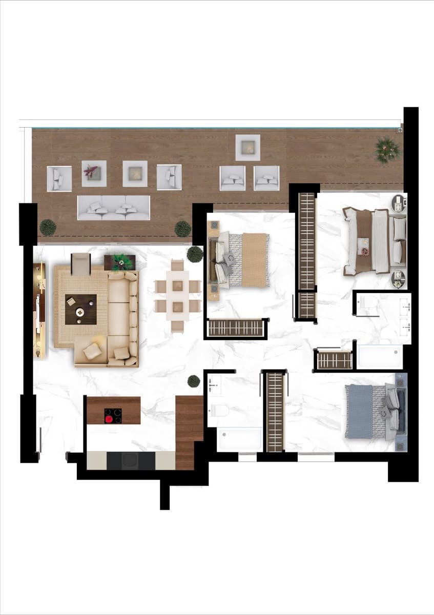 3 chambre Appartement à vendre à Marbella avec piscine garage - 785 000 € (Ref: 8428680)