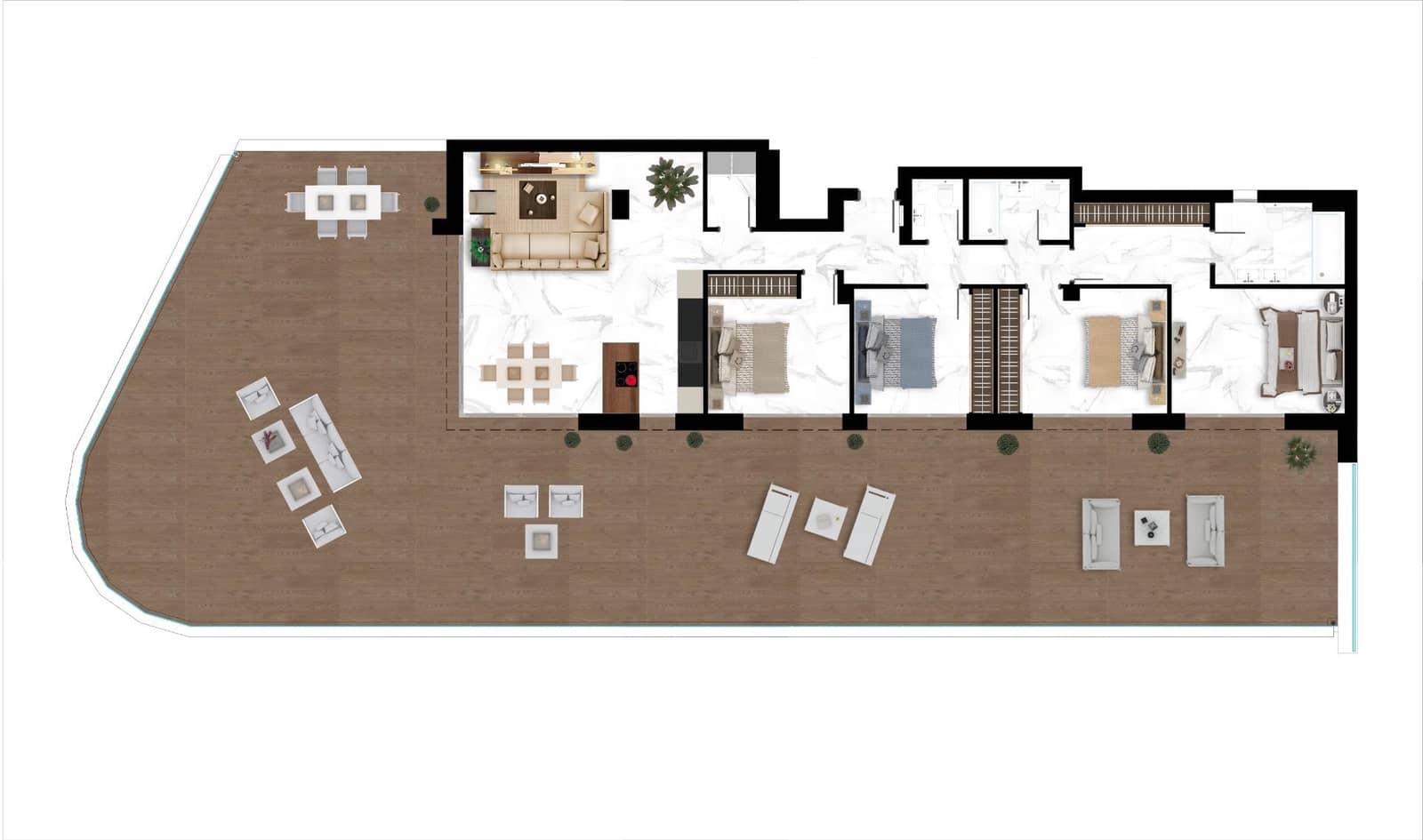 4 sovrum Takvåning till salu i Marbella med pool garage - 1 395 000 € (Ref: 8428682)