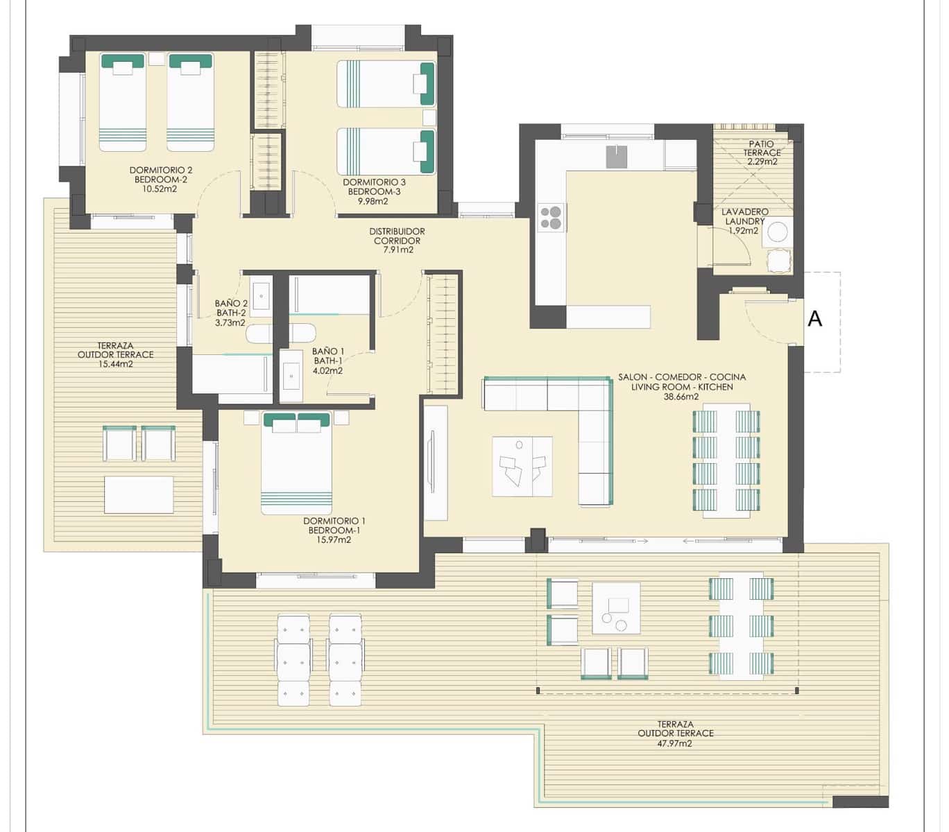 3 Zimmer Penthouse zu verkaufen in Bahia de Casares mit Pool - 630.000 € (Ref: 8534122)