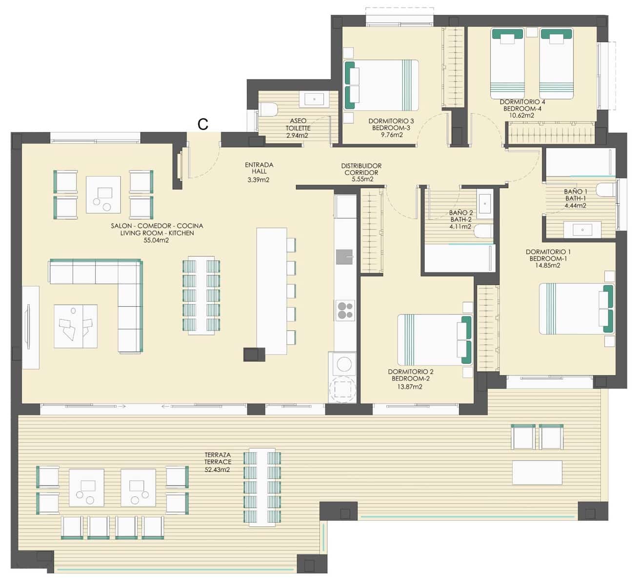 4 Zimmer Apartment zu verkaufen in Bahia de Casares mit Pool Garage - 600.000 € (Ref: 8536437)