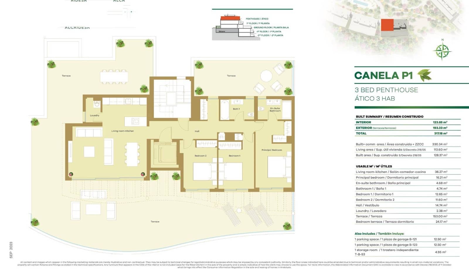 3 sypialnia Penthouse na sprzedaż w La Alcaidesa z basenem garażem - 865 000 € (Ref: 8570579)