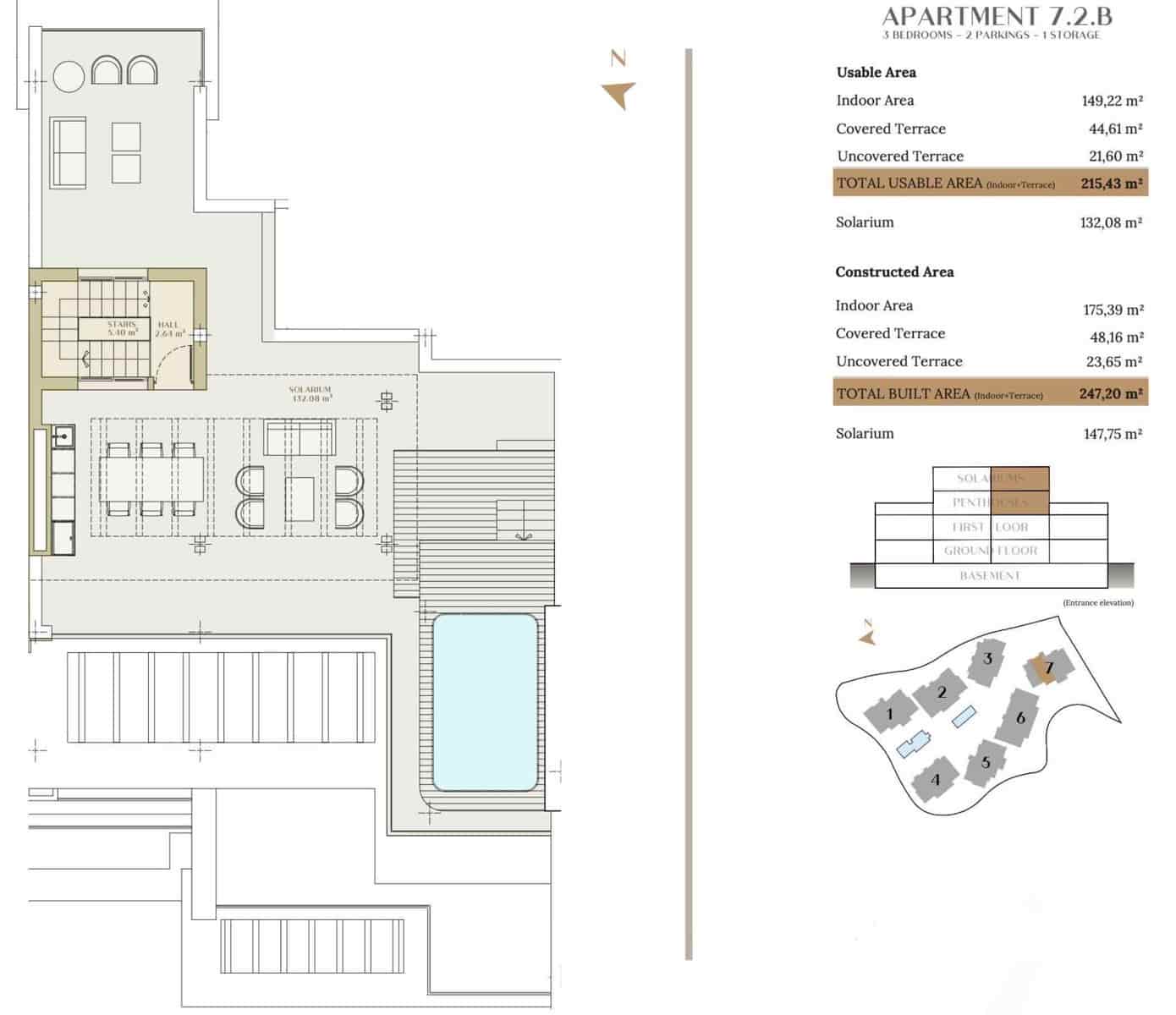 3 sypialnia Penthouse na sprzedaż w Estepona z basenem garażem - 1 175 000 € (Ref: 8625136)