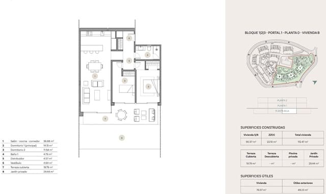 2 sovrum Lägenhet till salu i New Golden Mile, Estepona med pool garage - 495 000 € (Ref: 8662355)