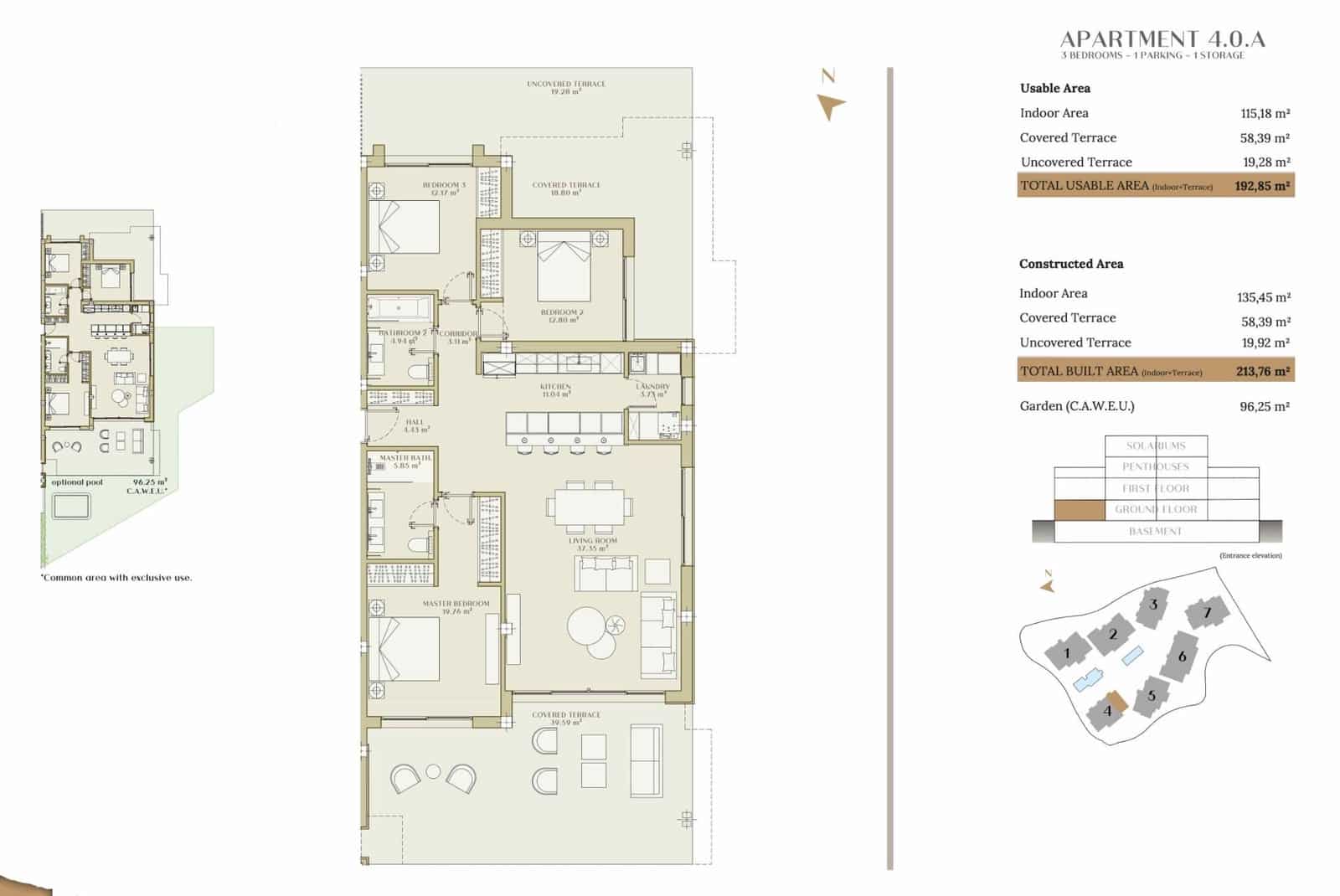 3 sovrum Lägenhet till salu i Estepona med pool garage - 795 000 € (Ref: 8698242)