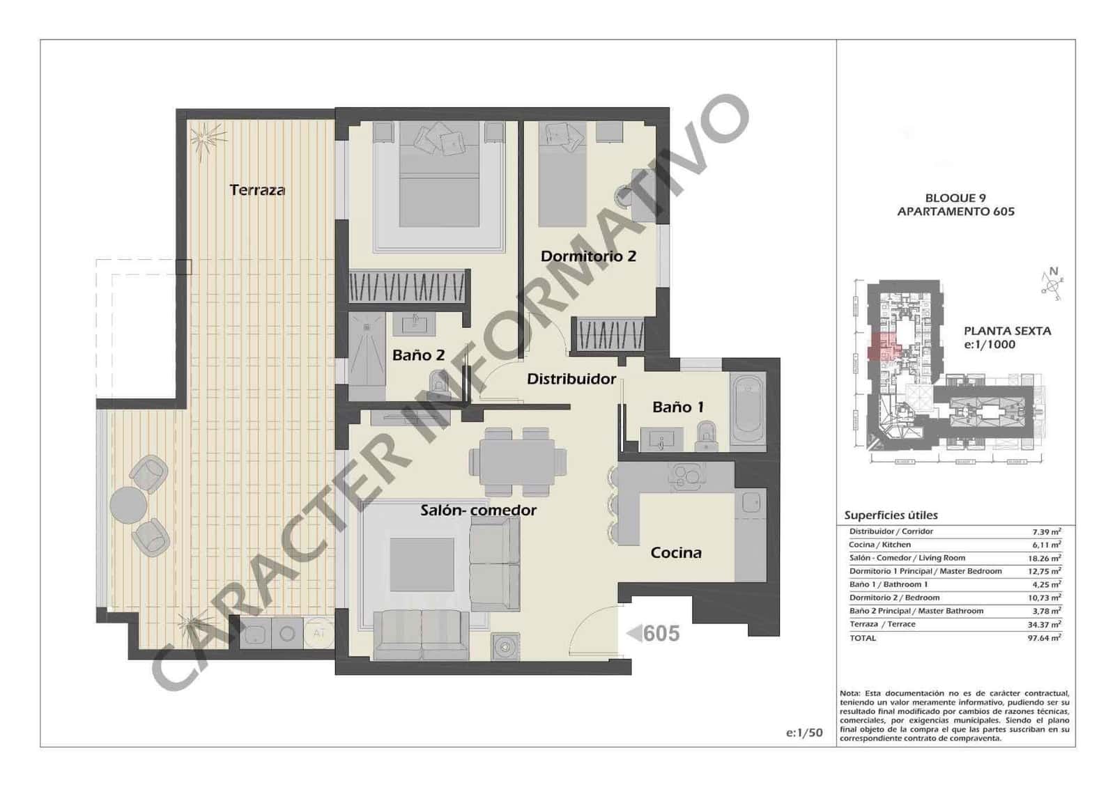 2 sovrum Takvåning till salu i Marbella med pool garage - 565 000 € (Ref: 8802008)
