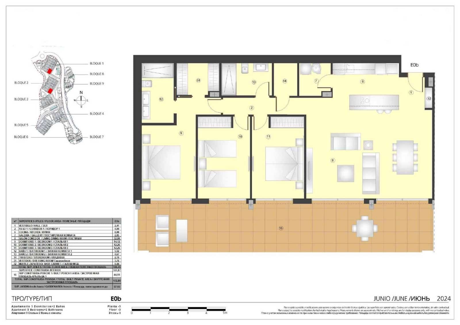 3 quarto Apartamento para venda em Estepona com piscina garagem - 581 000 € (Ref: 8884438)