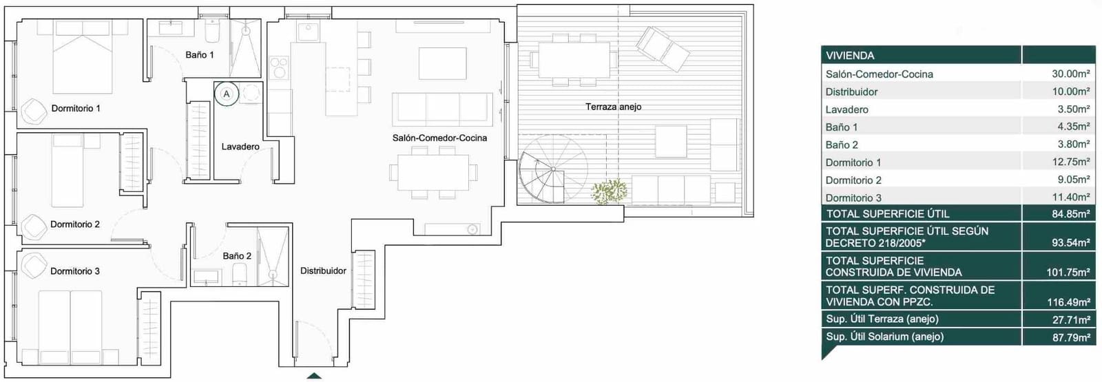 3 sypialnia Penthouse na sprzedaż w Estepona z basenem garażem - 850 000 € (Ref: 9159558)