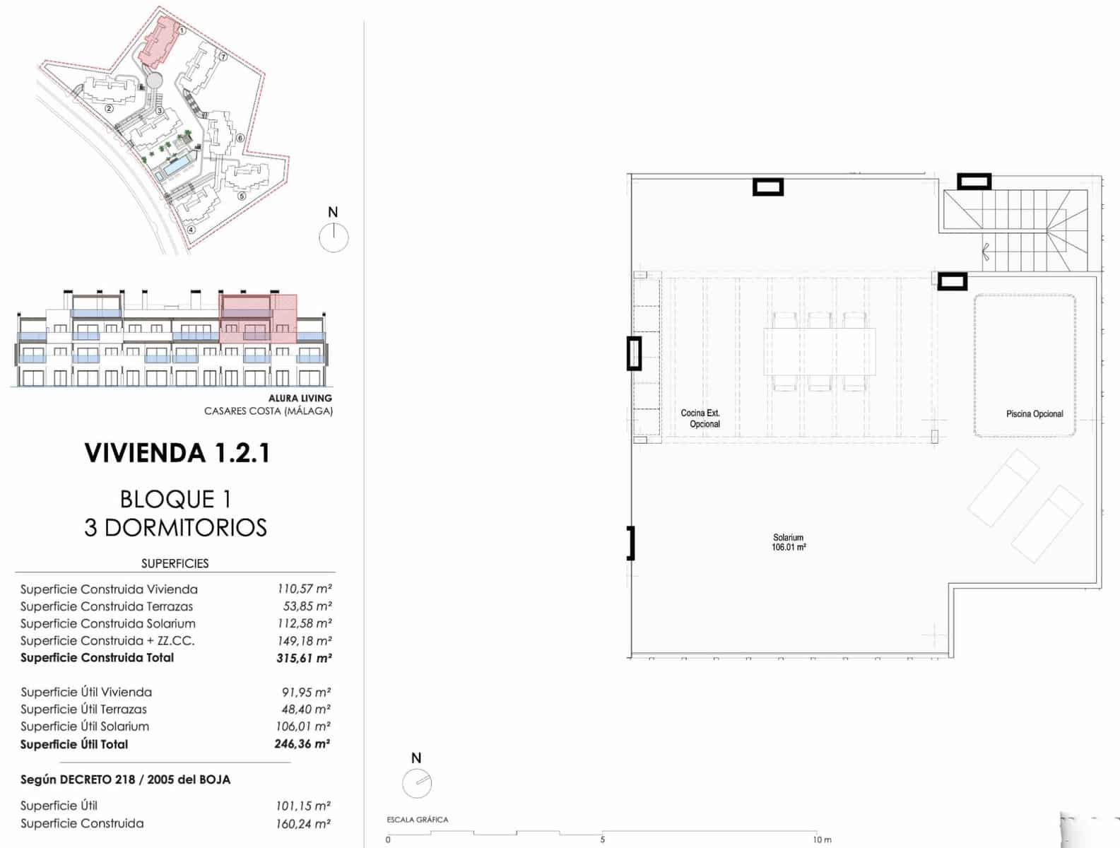 3 slaapkamer Penthouse te koop in Casares met zwembad garage - € 750.000 (Ref: 9159571)