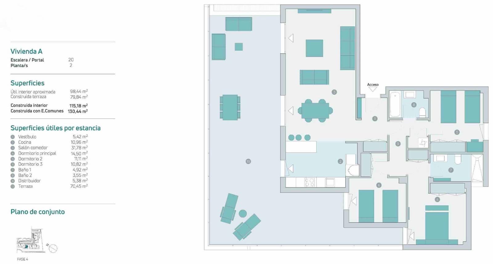 3 sovrum Takvåning till salu i Estepona med pool garage - 542 000 € (Ref: 9165853)