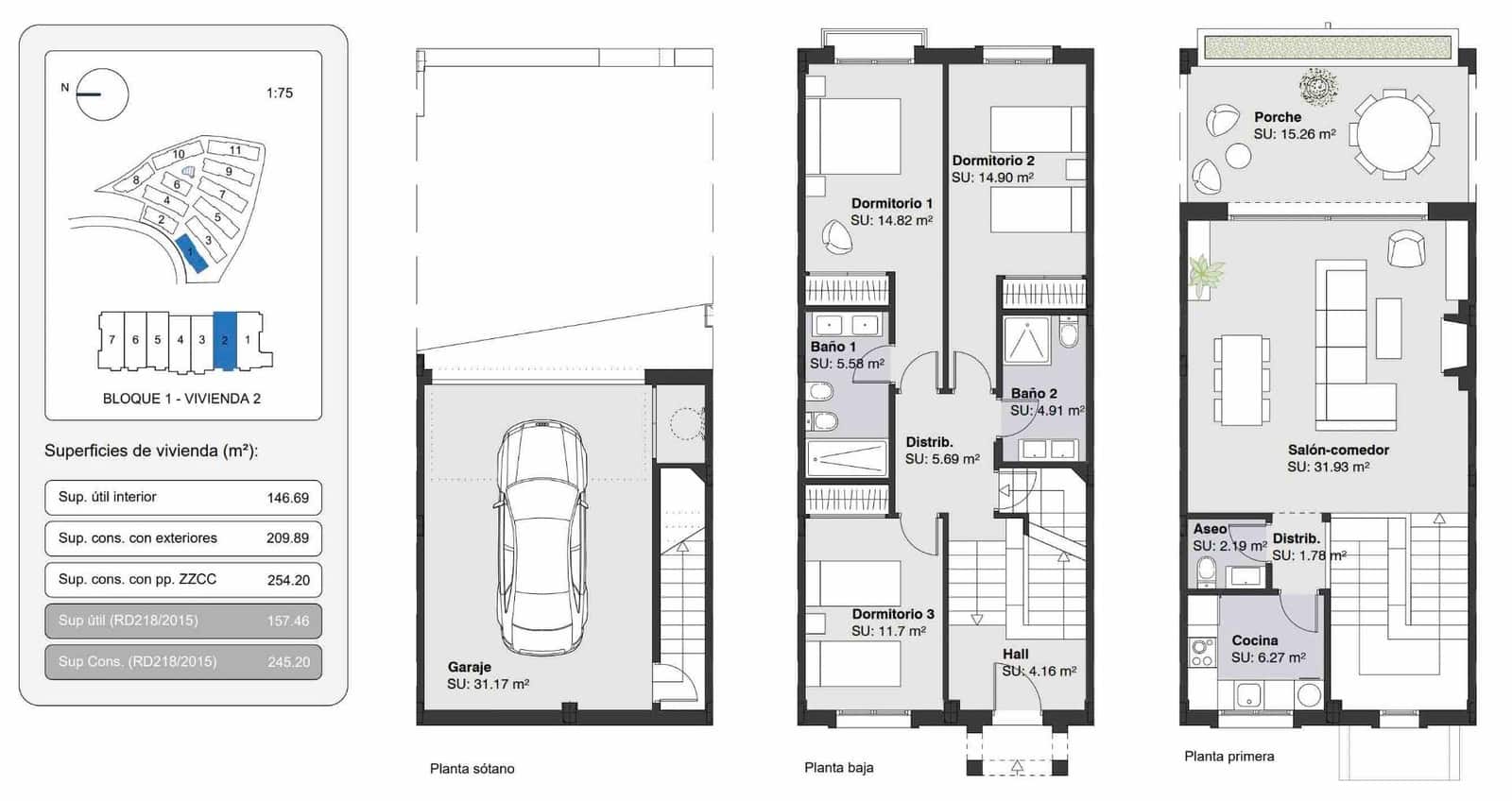 3 makuuhuone Rivitalo myytävänä paikassa Estepona mukana uima-altaan 
autotalli - 470 250 € (Ref: 9181114)