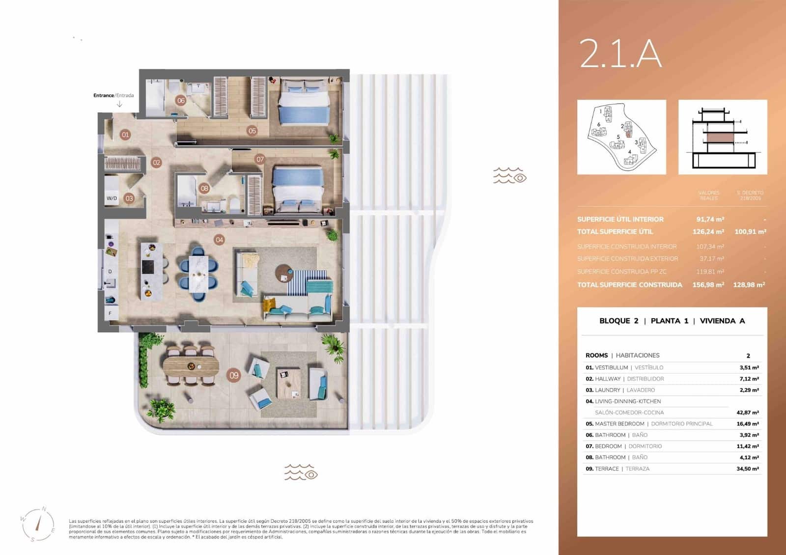2 makuuhuone Huoneisto myytävänä paikassa Cerro del Aguila mukana uima-altaan 
autotalli - 797 000 € (Ref: 9187053)