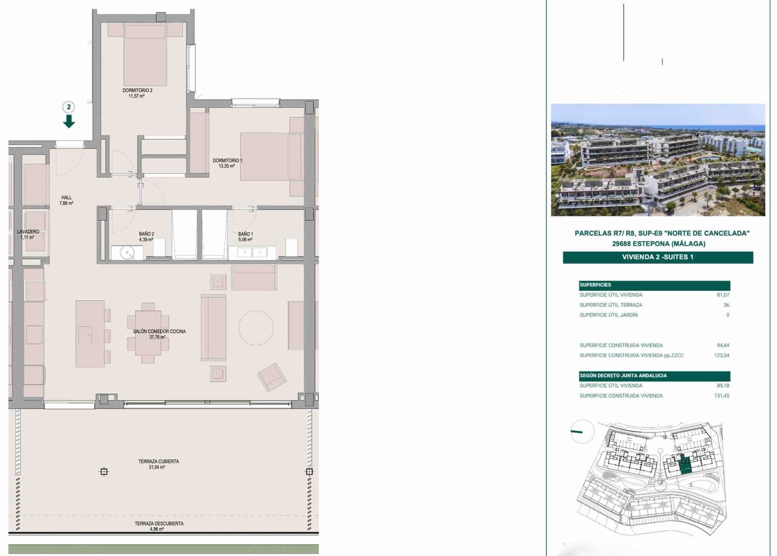 2 makuuhuone Huoneisto myytävänä paikassa Cancelada mukana uima-altaan 
autotalli - 613 000 € (Ref: 9204662)