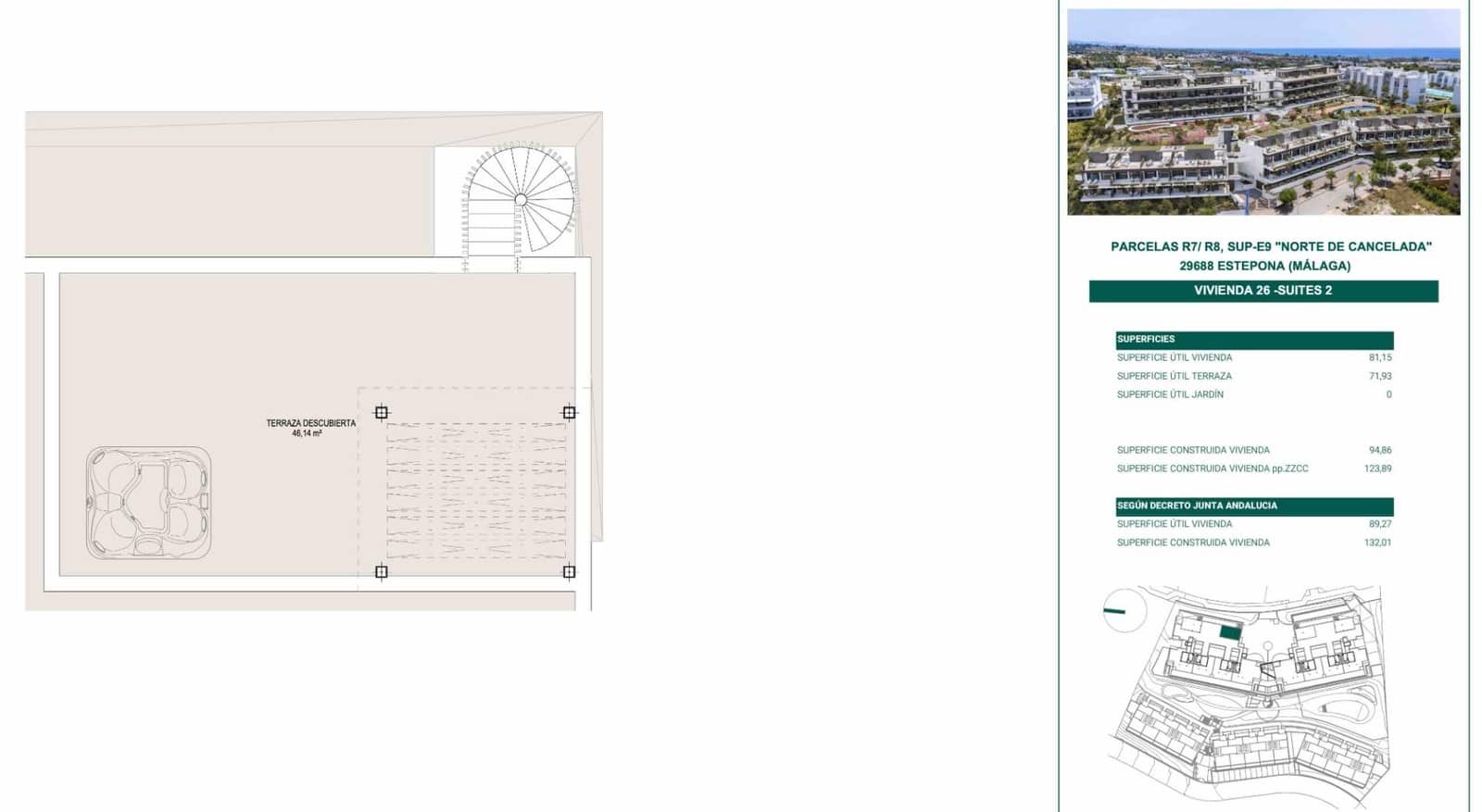 2 slaapkamer Penthouse te koop in Cancelada met zwembad garage - € 579.000 (Ref: 9215159)