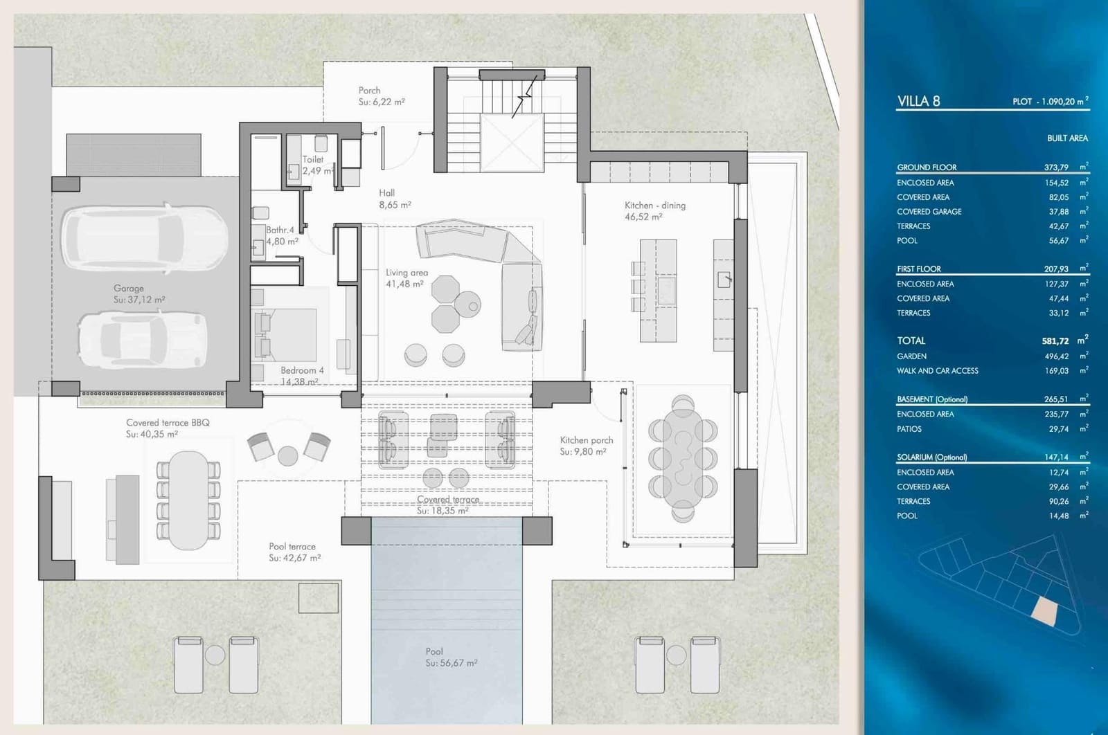 4 sovrum Villa till salu i Bel-Air med pool garage - 3 090 000 € (Ref: 9226802)