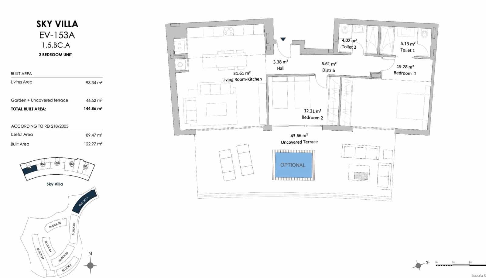 1 bedroom Penthouse for sale in Fuengirola with pool garage - € 499,000 (Ref: 9262696)