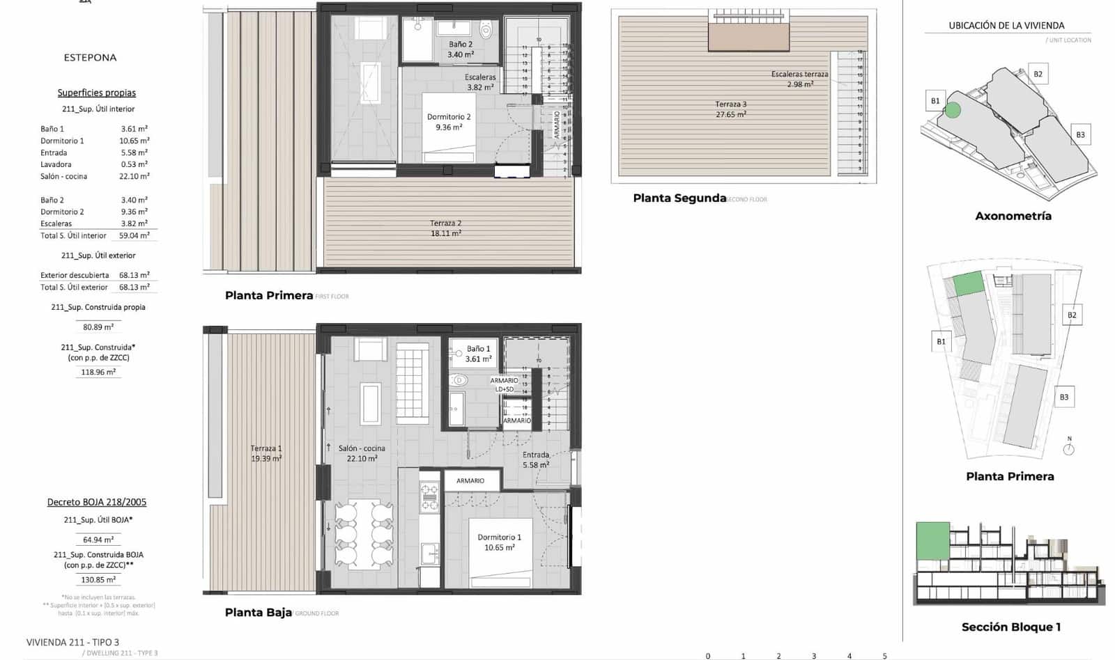 2 slaapkamer Penthouse te koop in Estepona met zwembad garage - € 609.000 (Ref: 9301102)