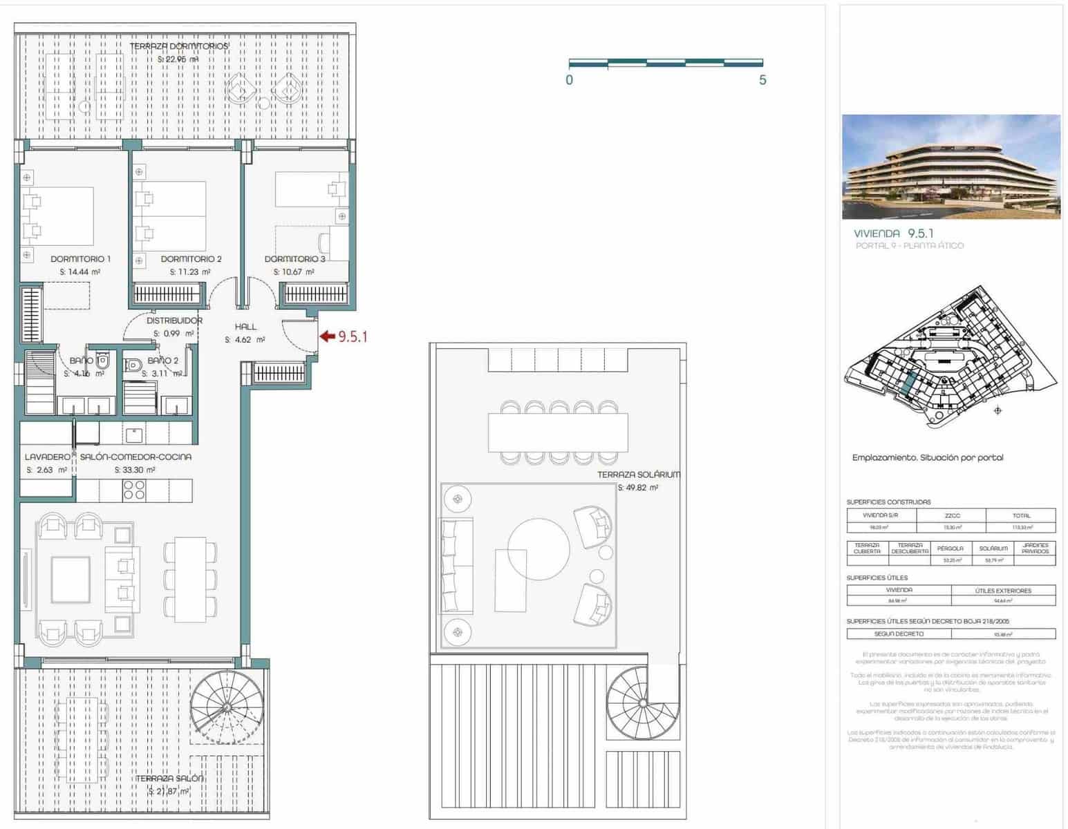 3 sovrum Takvåning till salu i Estepona med garage - 790 000 € (Ref: 9344877)