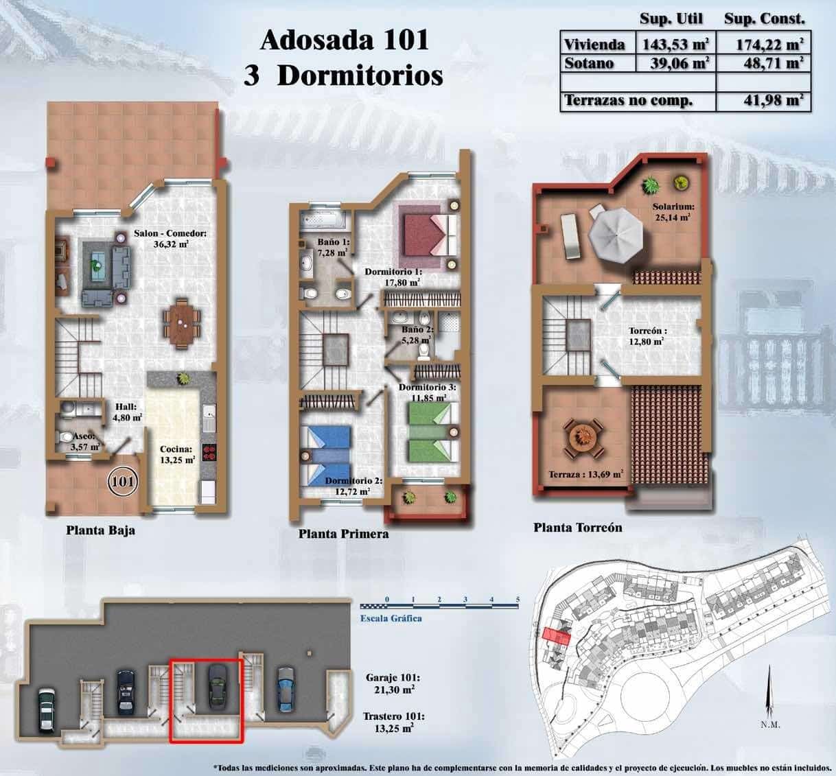 4 sypialnia Dom szeregowy na sprzedaż w Alhaurin de la Torre z basenem garażem - 479 990 € (Ref: 9359689)