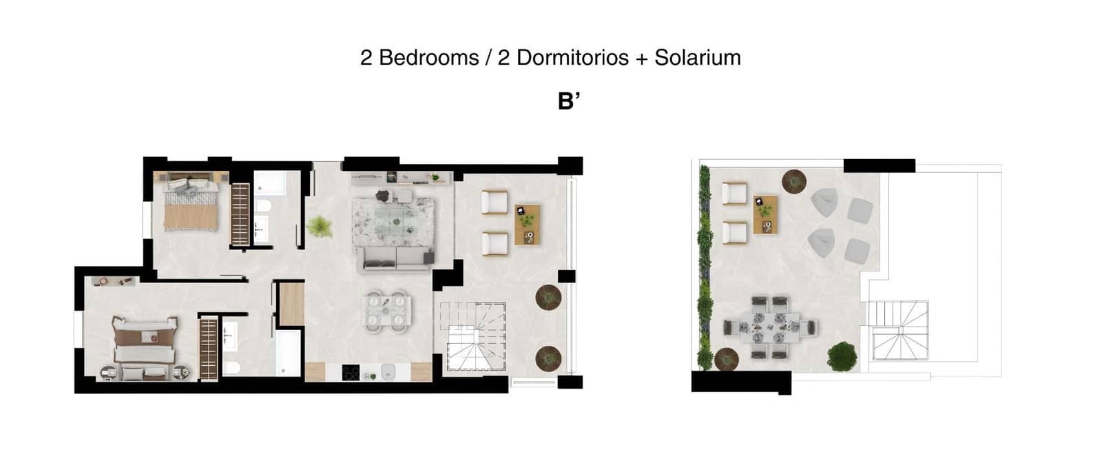 2 soveværelse Penthouse til salg i Mijas med swimmingpool garage - € 460.000 (Ref: 9500731)