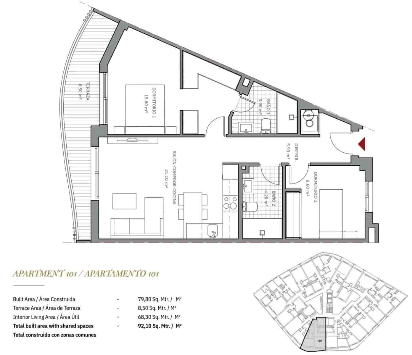 2 makuuhuone Huoneisto myytävänä paikassa Las Canadas mukana uima-altaan - 247 321 € (Ref: 9509034)